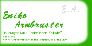 eniko armbruster business card